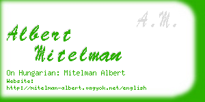 albert mitelman business card